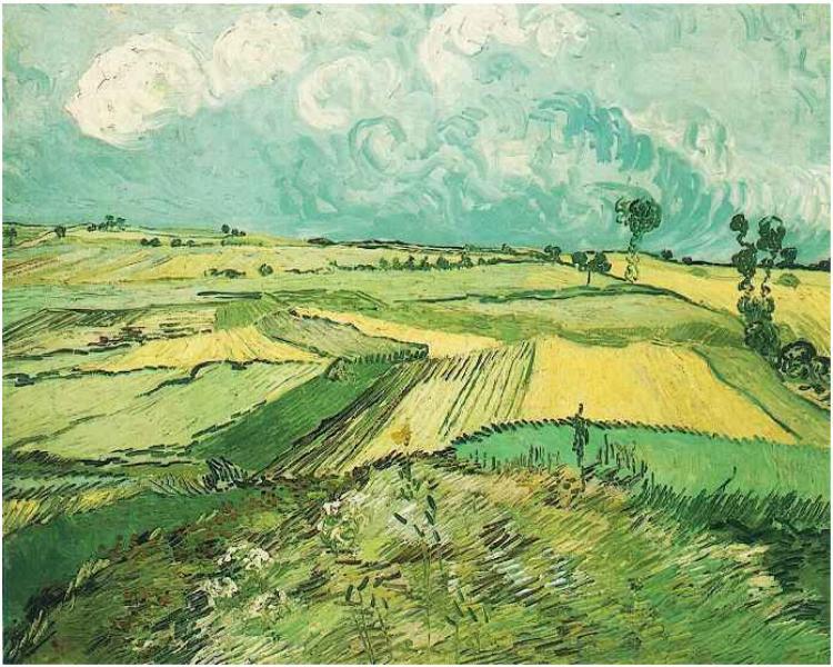 Vincent Van Gogh Wheatfield at Auvers under Clouded Sky oil painting image